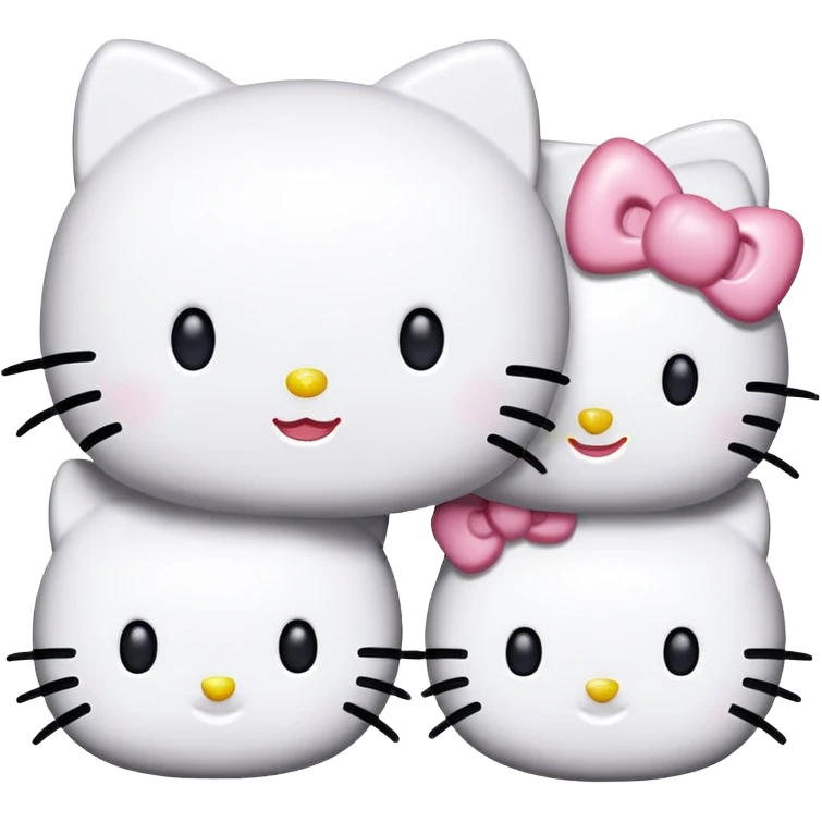 Hello kitty faces emoji