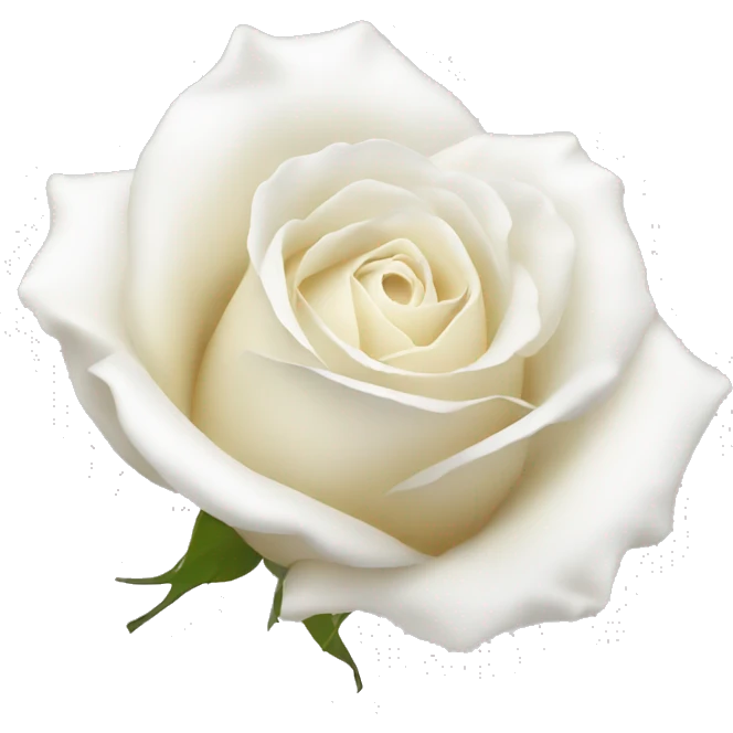 beautiful white rose  emoji