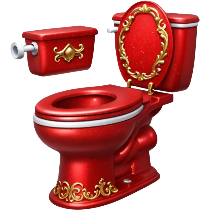 red glitter toilet emoji