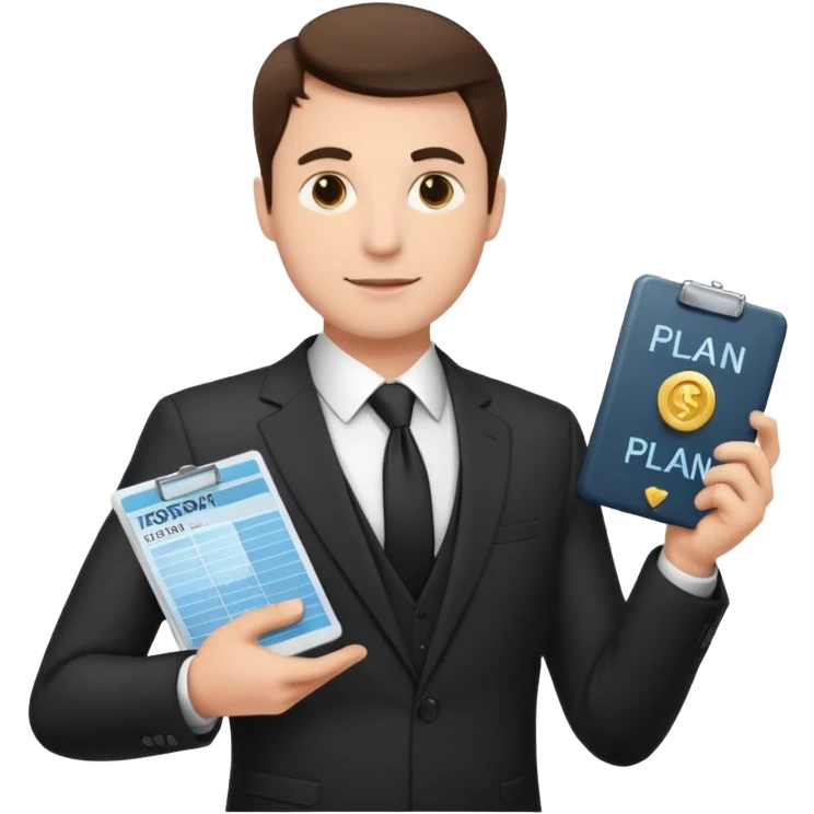 customized investment plan with man emoji