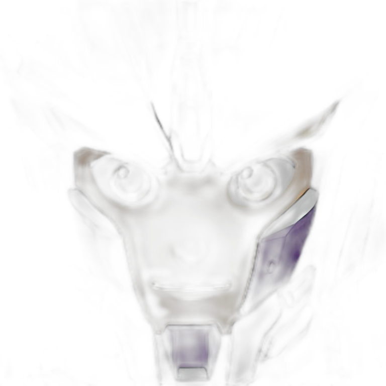 purple and green gundam barbatos face emoji