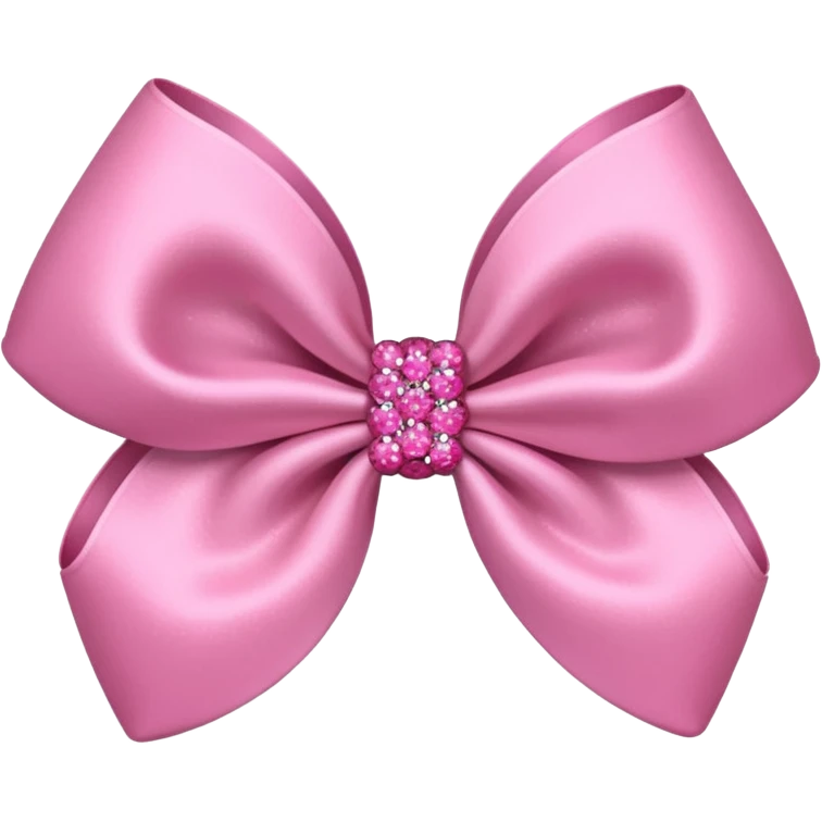 Pink flower bow with glitter emoji