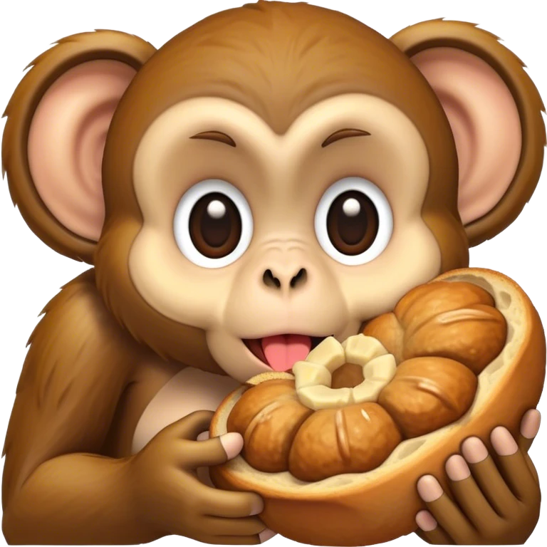 吃面包的猴子 emoji