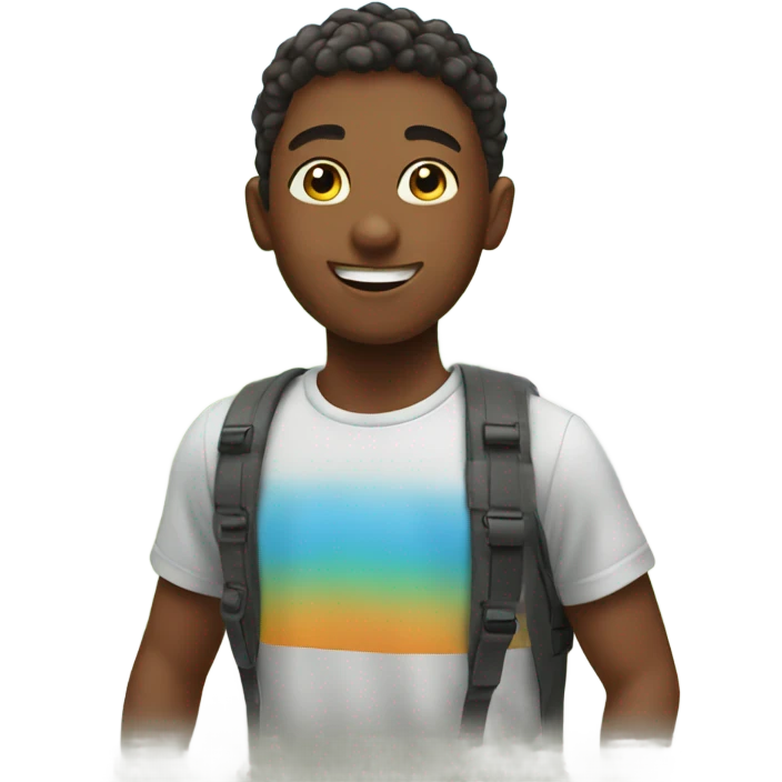 boys enjoying a sunny day emoji