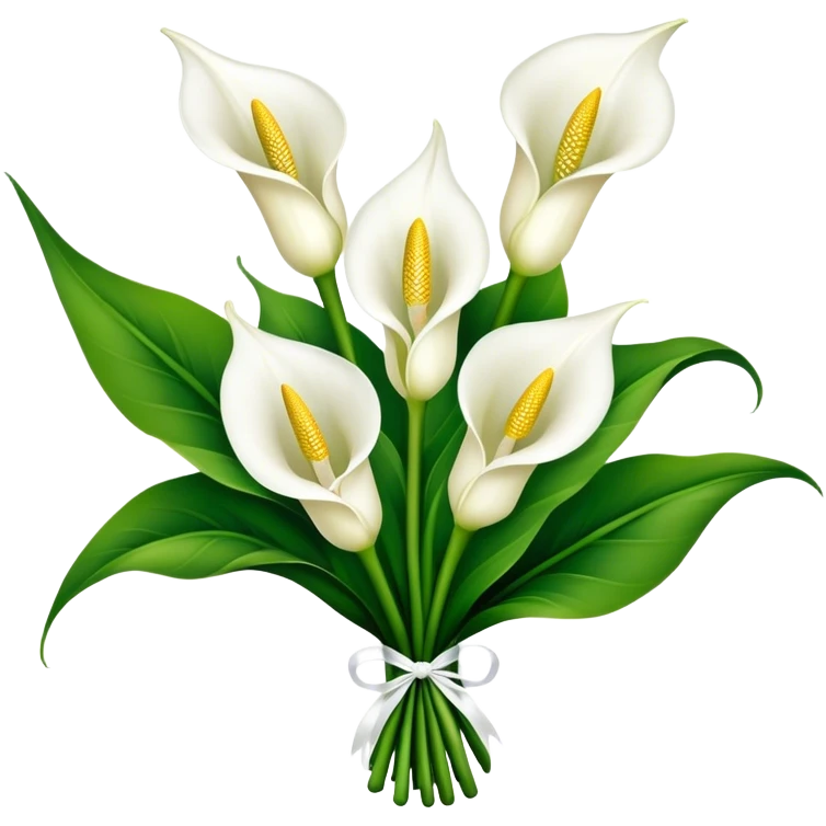 Cala lily flower luxuriant bouquet emoji