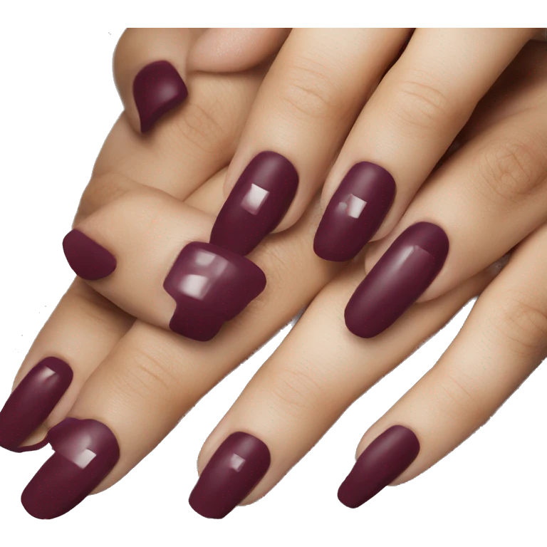 Nails wine red  emoji