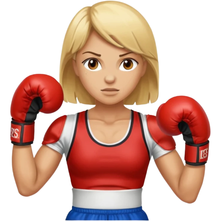 blonde famale boxer emoji
