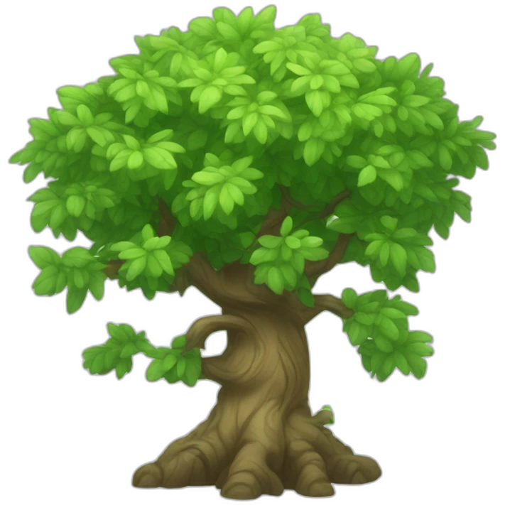 Cute chibi tree emoji