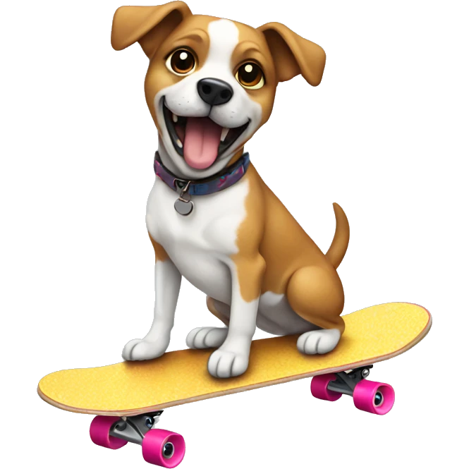 Dog on a skateboard emoji