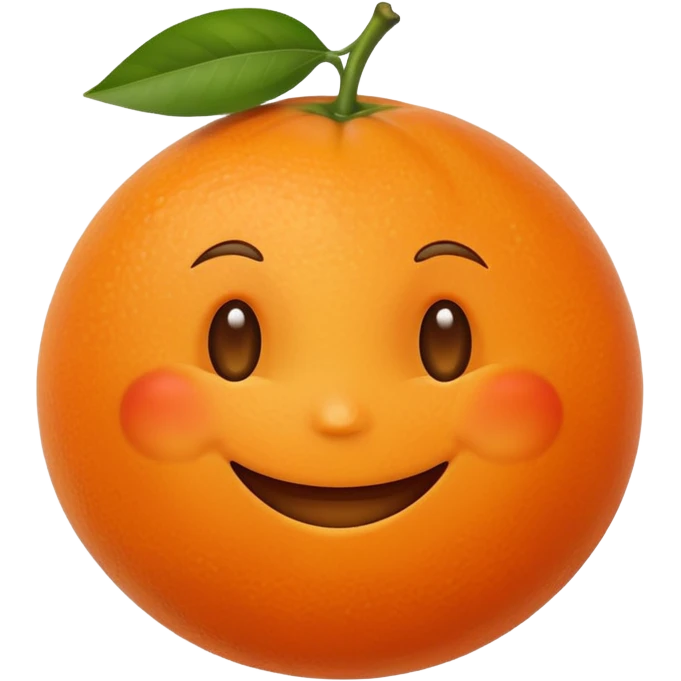 Laughing Orange fruit  emoji