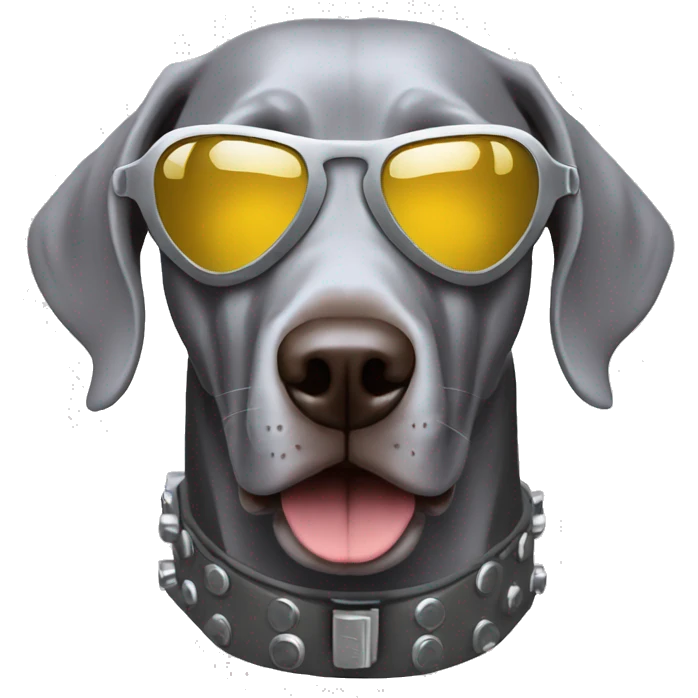 weimaraner steel punk emoji