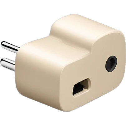 beige stereo adapter mini jack to big jack for headphones  emoji
