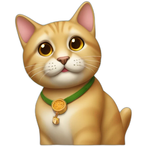 gato rubio con habano emoji