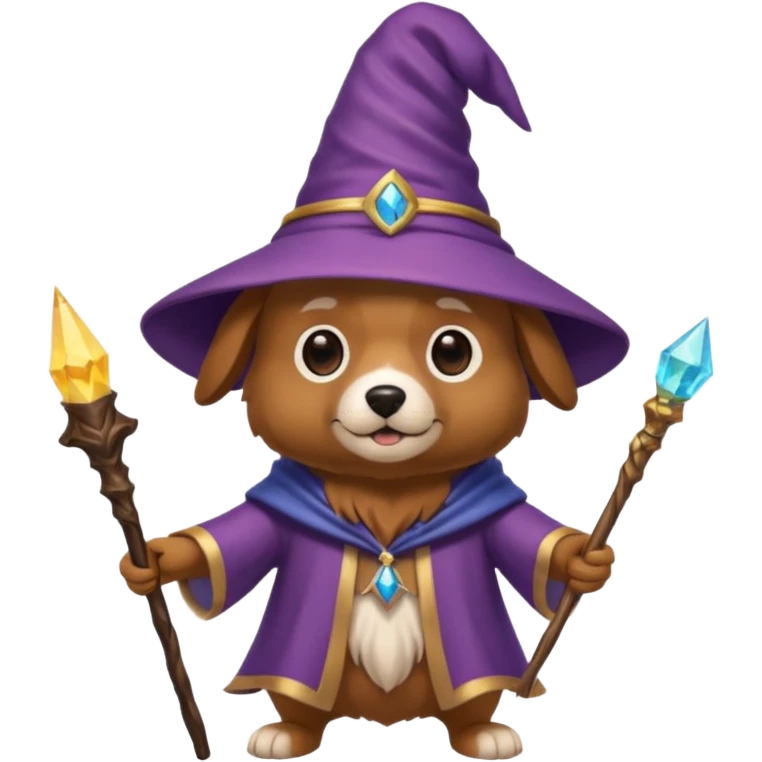 Dog wizard emoji