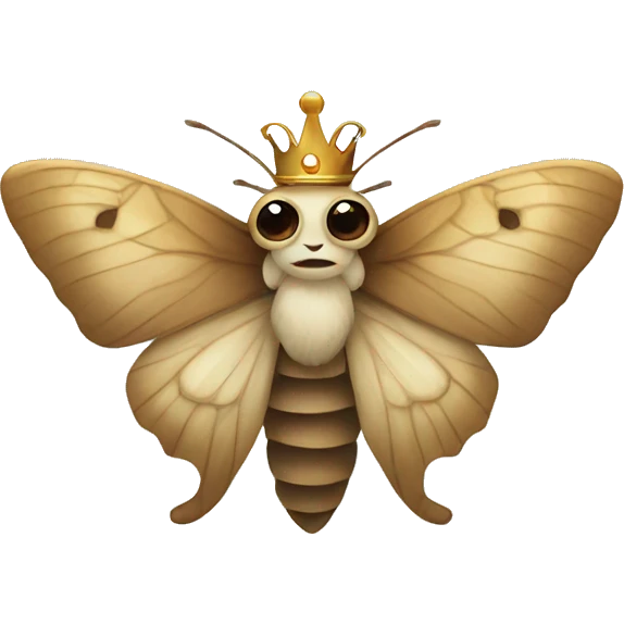 moth with princess crown emoji