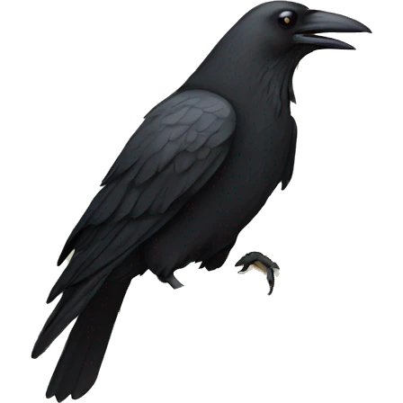crow holding a letter  emoji