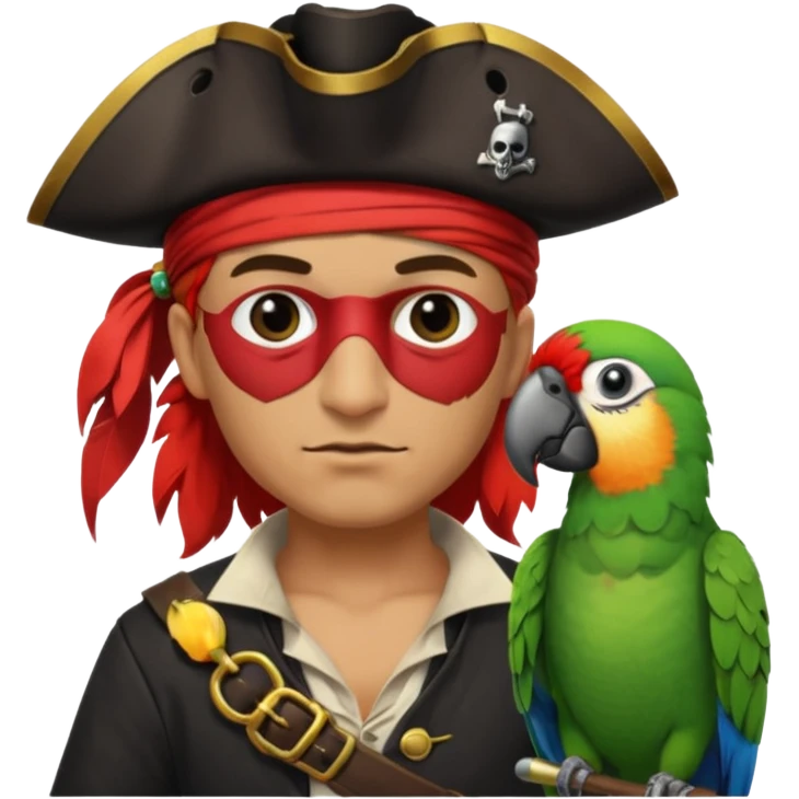 pirate and parrot emoji