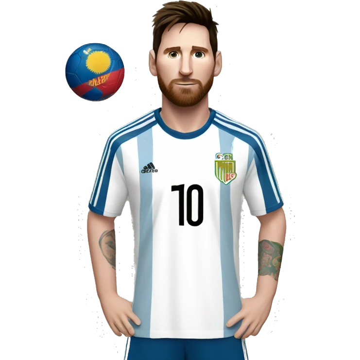 messi con la camiseta de la seleccion emoji