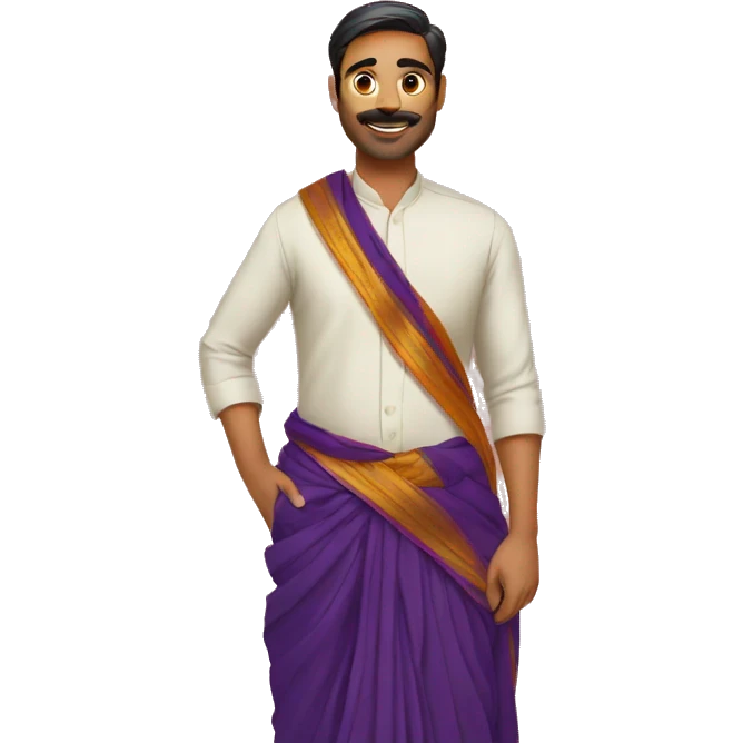 Men in Saree emoji