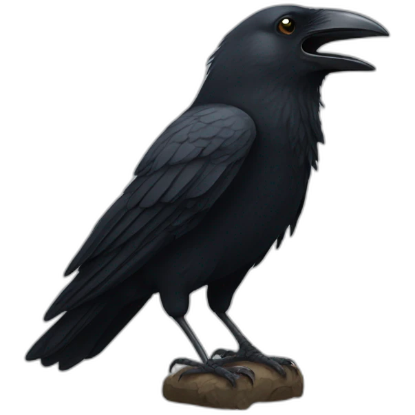 crow crying emoji