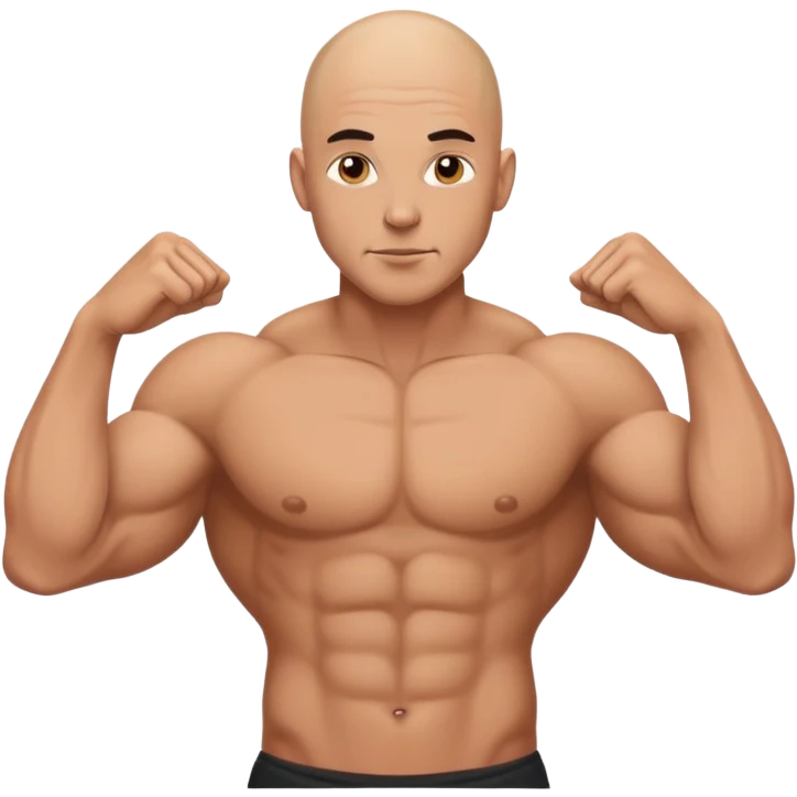 Homme chauve avec corps  emoji