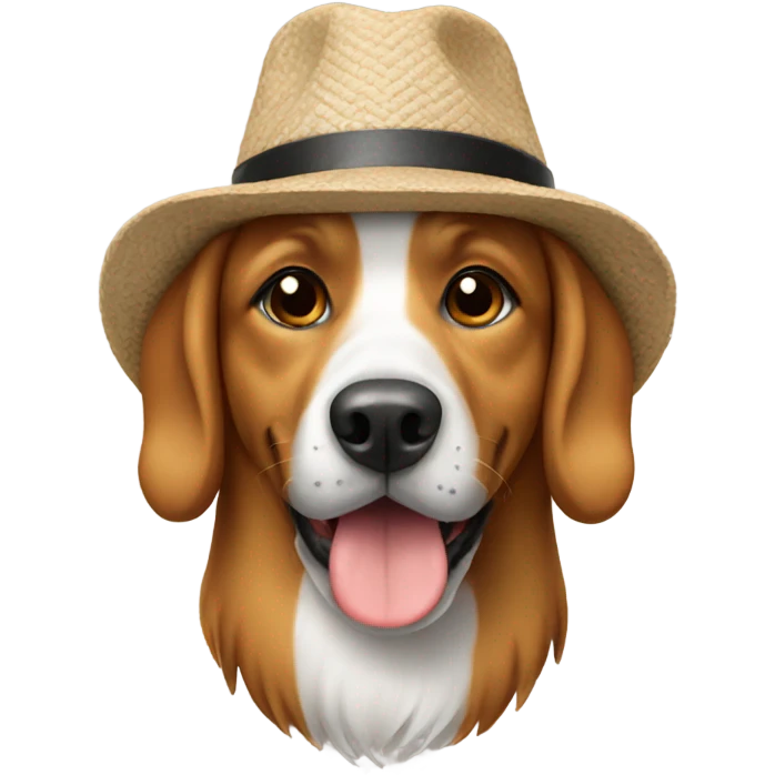 Dog wearing a hat emoji