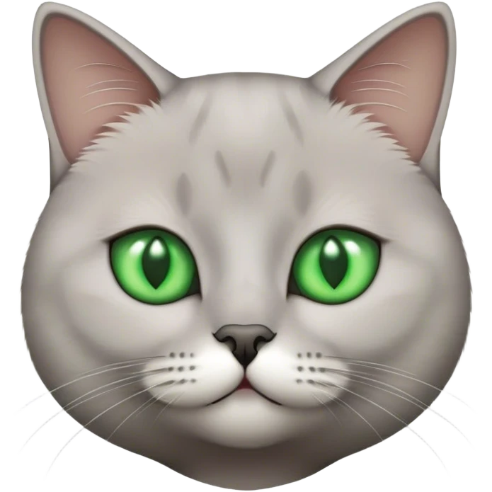 British short hair cat green eyes emoji