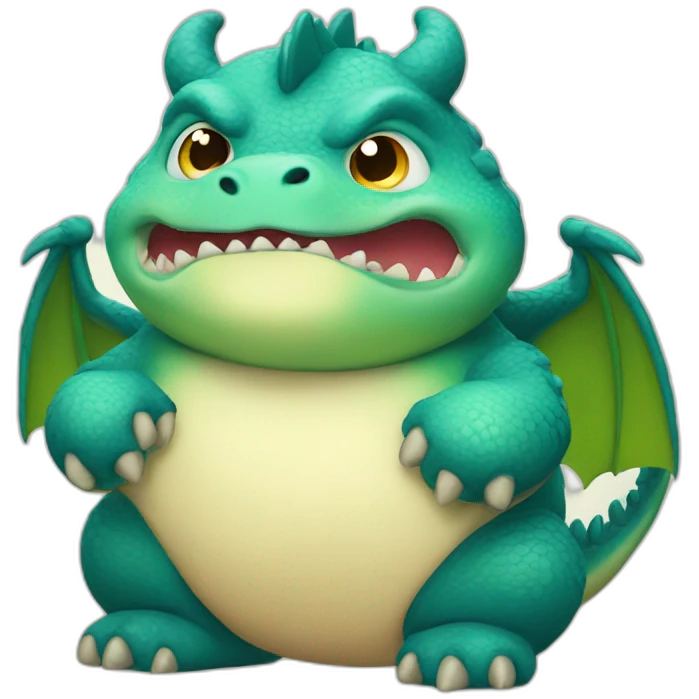 Chubby dragon emoji