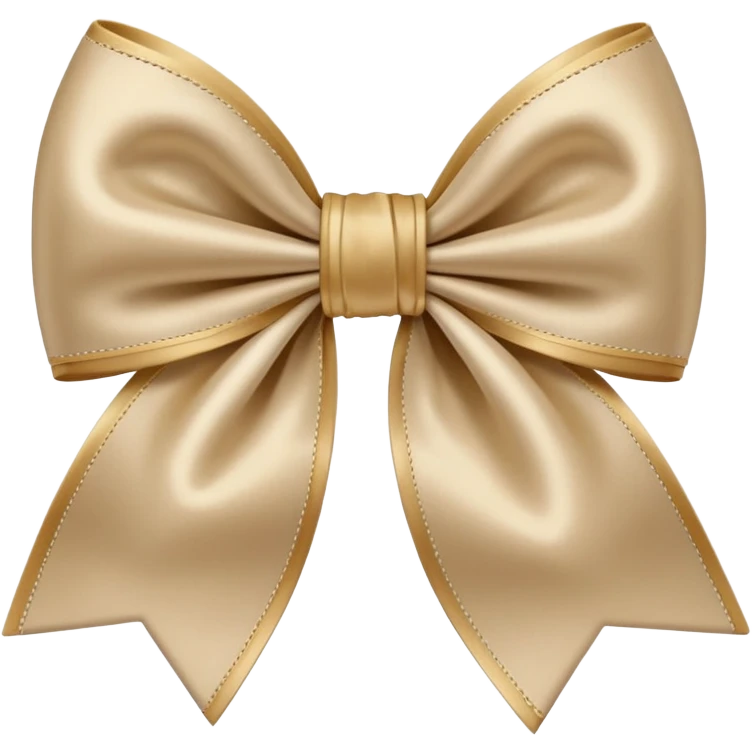 Beige bow emoji