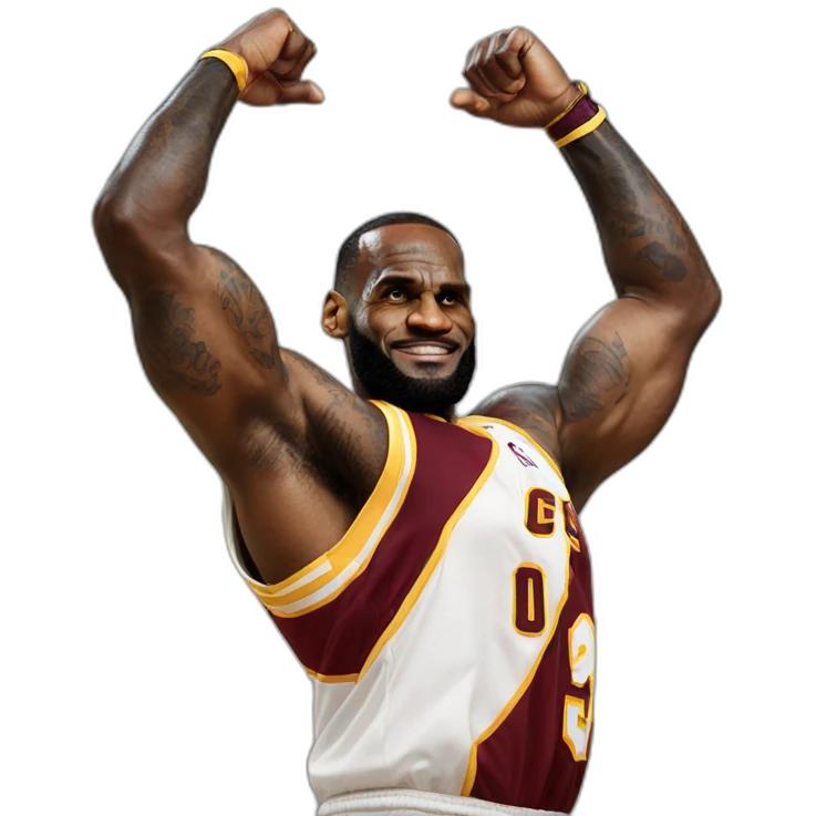 lebron james flexing emoji