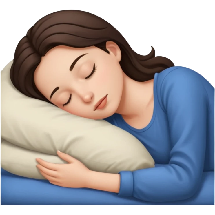 Brunette girl sleeping emoji
