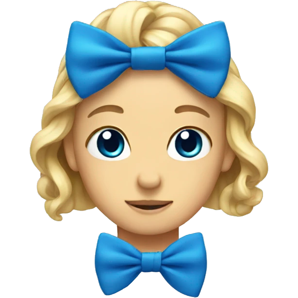 Blue Bow emoji