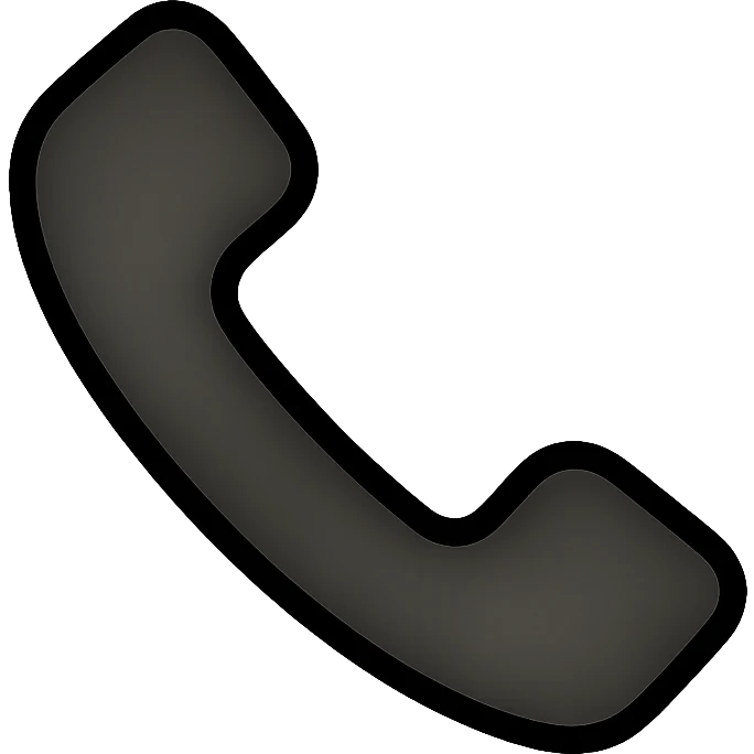 black and white, white icon of telephone, minimalistic, thin black border outlines, the design uses thin black outlines for a clean and modern look, white background. c0!0r
 emoji