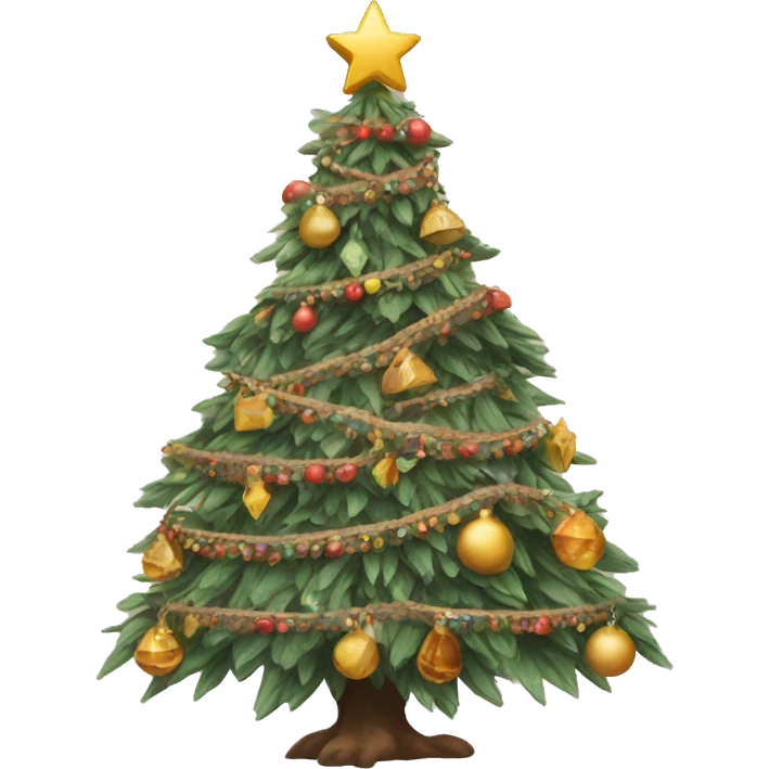 Boho vibe Christmas tree emoji