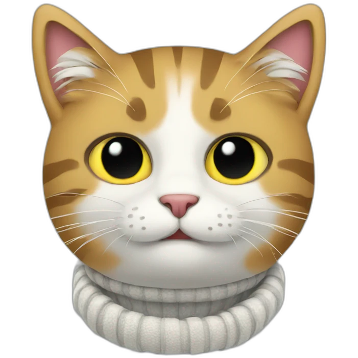 Cat snowboard emoji