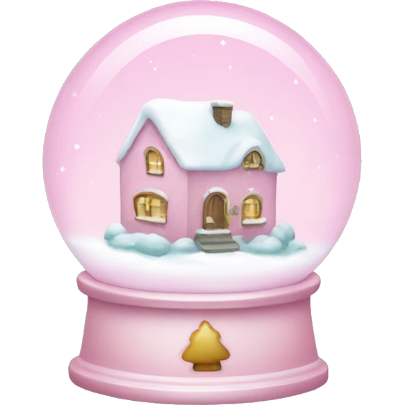 Pastel pink snow globe emoji