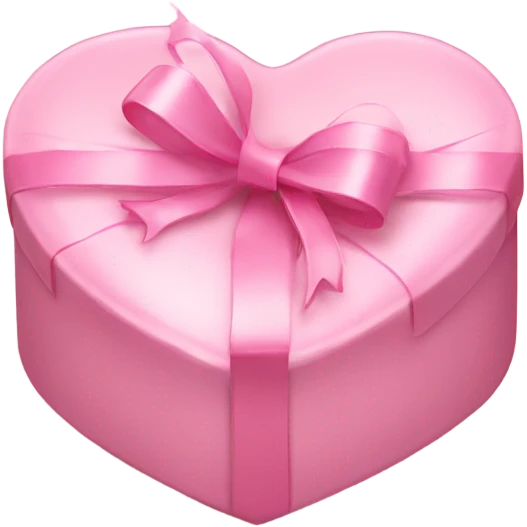 Heart shaped box with ribbon light pink emoji
