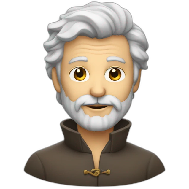 Vieux chauve avec une barbe emoji