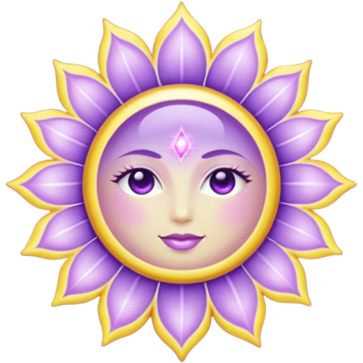 lilac mysthic sun emoji