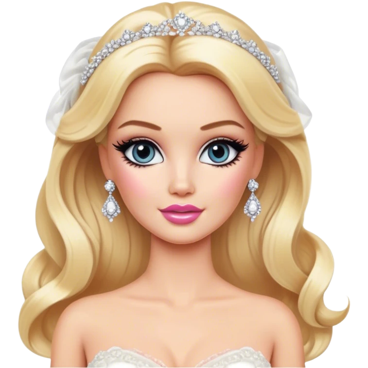 blonde makeup artist barbie, bridal emoji