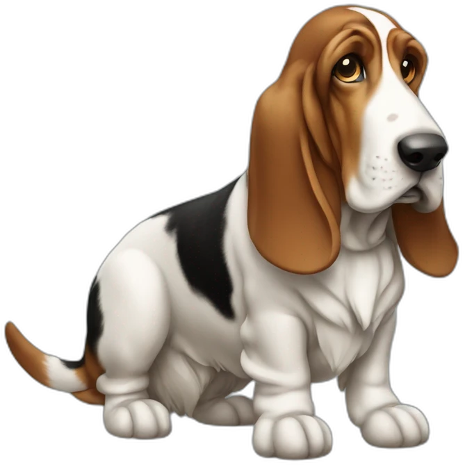 Dog basset hound full-body emoji