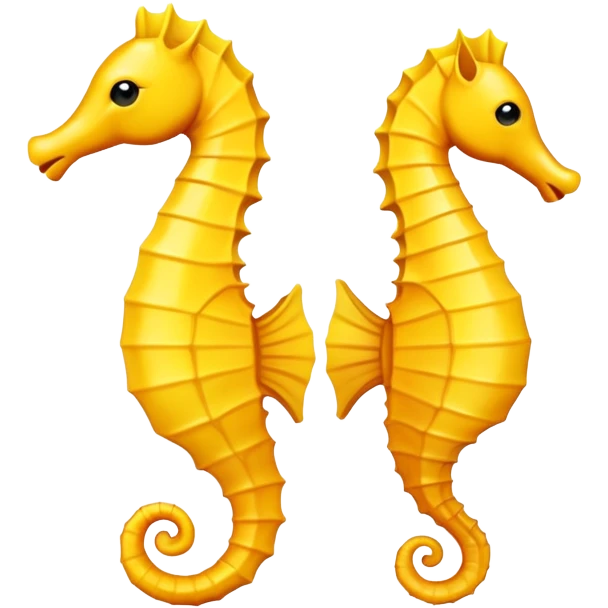 Create a seahorse and Color seahorse yellow emoji