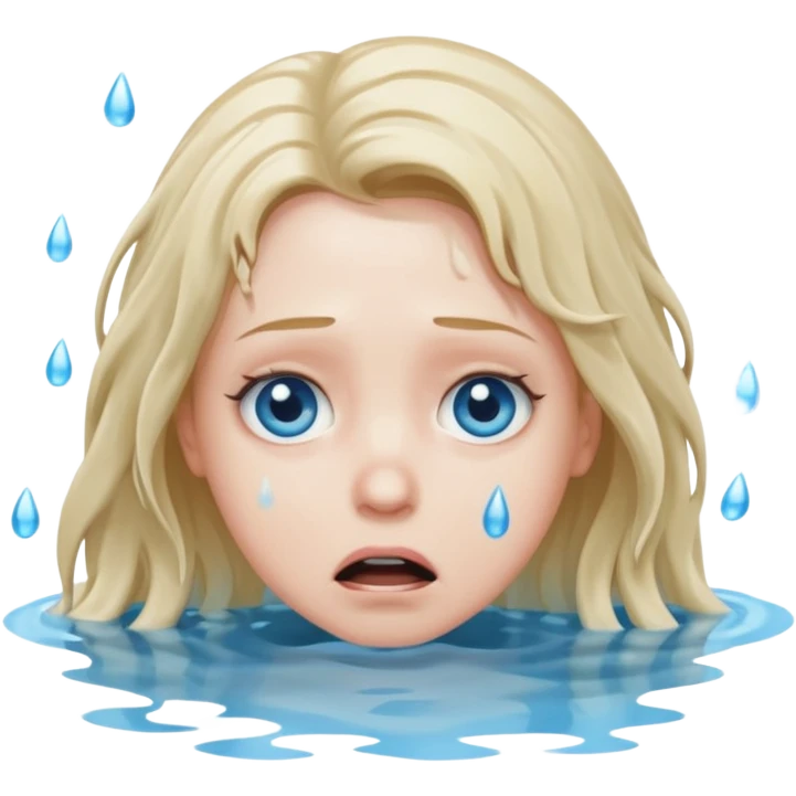 Tête qui se noit dans l’eau emoji
