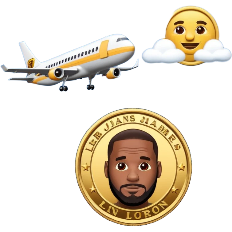 lebron james coin emoji  and text niggas in the sky emoji
