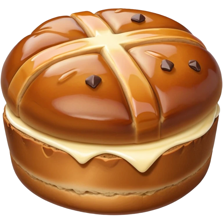 Hot cross bun emoji