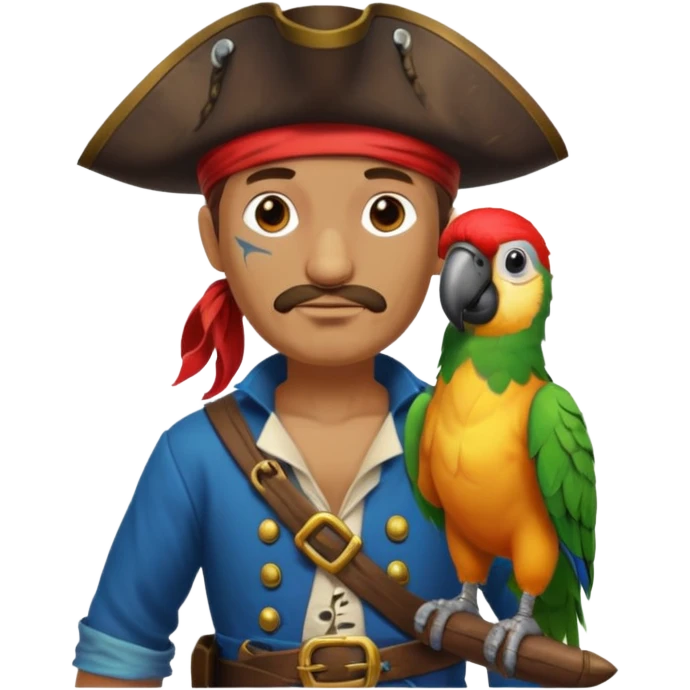 pirate and parrot emoji