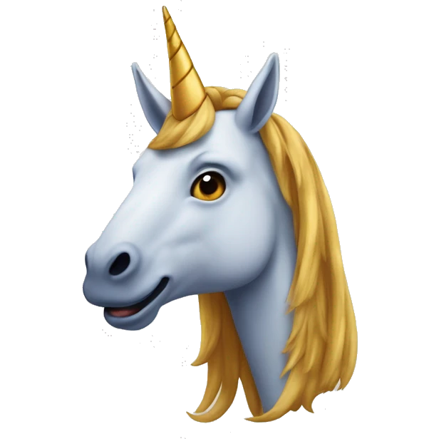 licorne avec une ubergine comme corne emoji