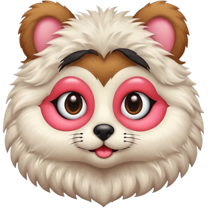 кароче какая то животное и заместь глаза там сердечко 😍 как этот  emoji