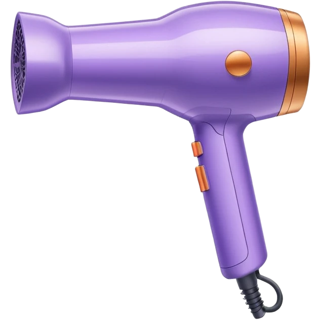pastel purple Dyson hair dryer emoji