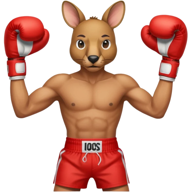Kangaroo boxer emoji